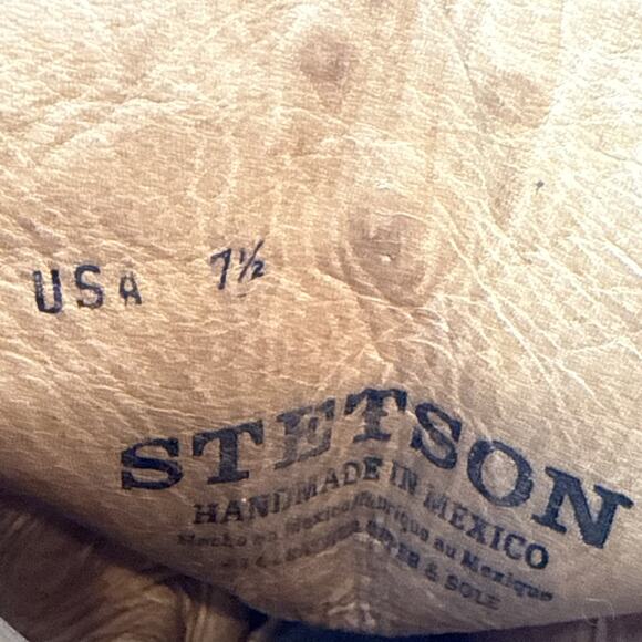 Stetson Thunderbird Studded Eagle Boot Size 7.5 Western Brown Turquoise Leather - Picture 10 of 11